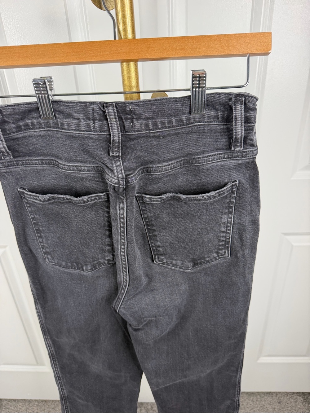 AGOLDE 90’s Pinch Waist Sz 26 High Rise Straight Leg Jeans Washed Black NWOT - Picture 8 of 11